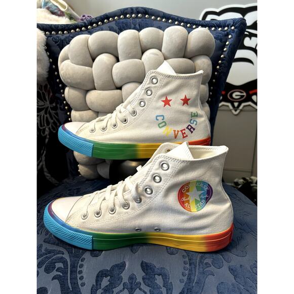 Converse Chuck taylor Pride High Tops Size 8.5/EU 42 NWOT - Picture 1 of 4